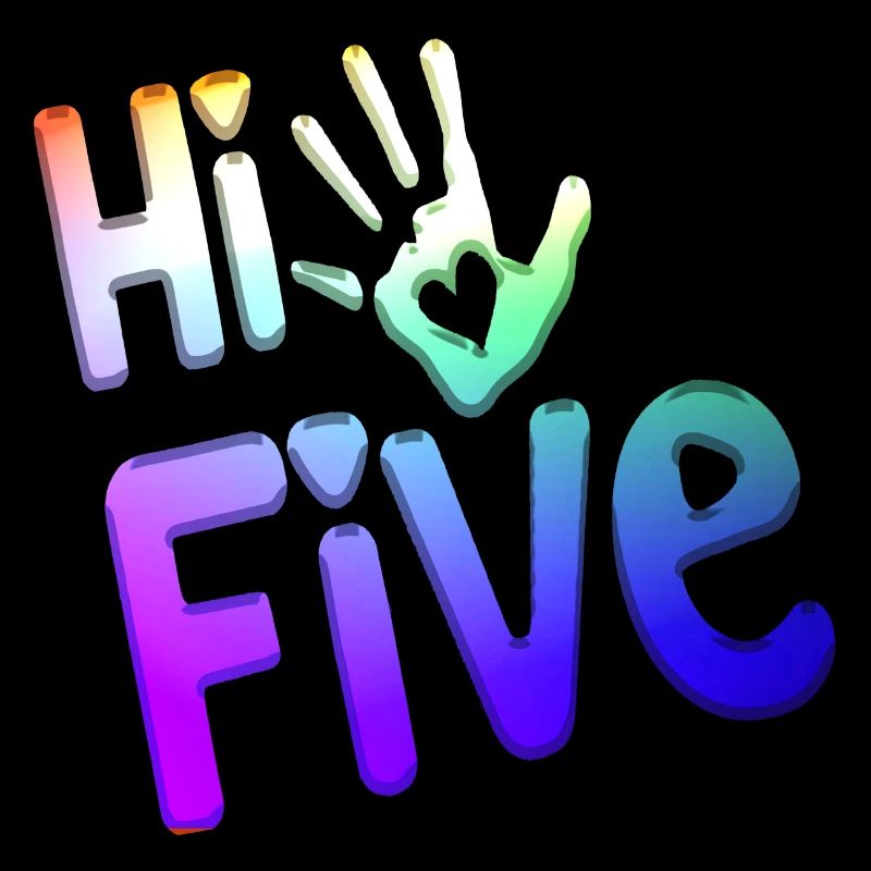 High Five Stil Cool Hand Witz Spruch Hit Trend