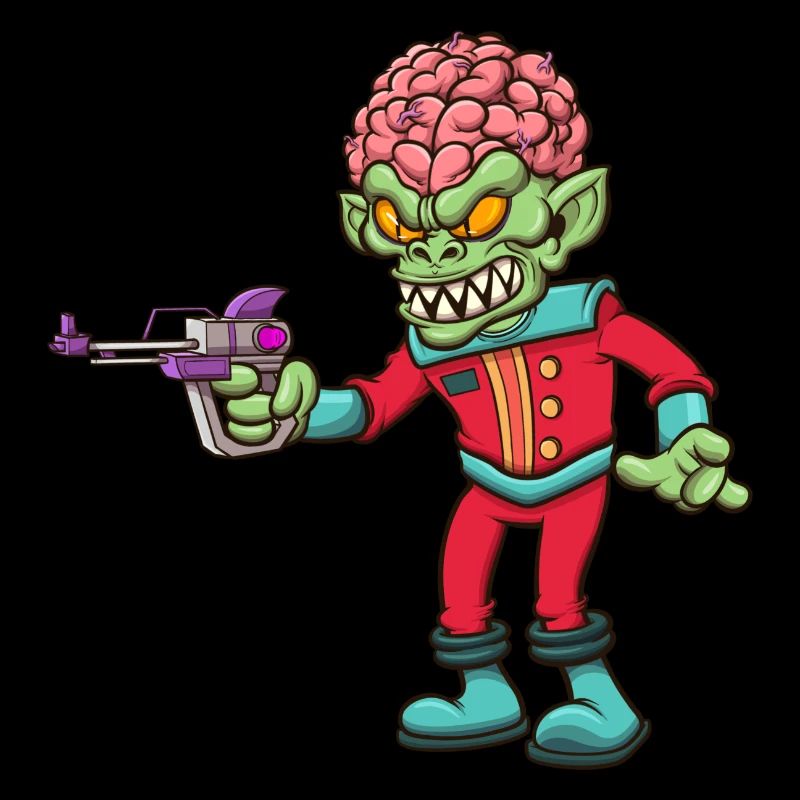 Evil Alien With Space Gun