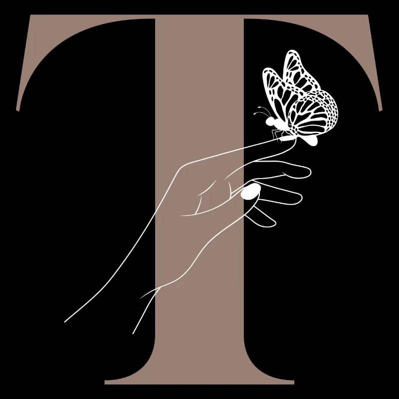 Buchstabe n magischer Schmetterling