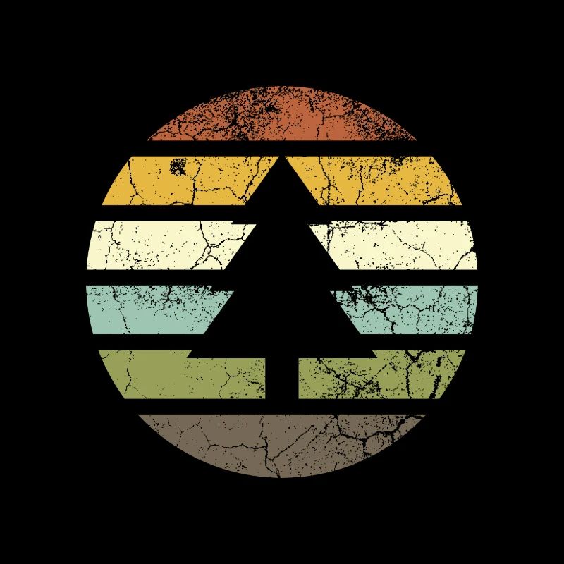Retro pine tree