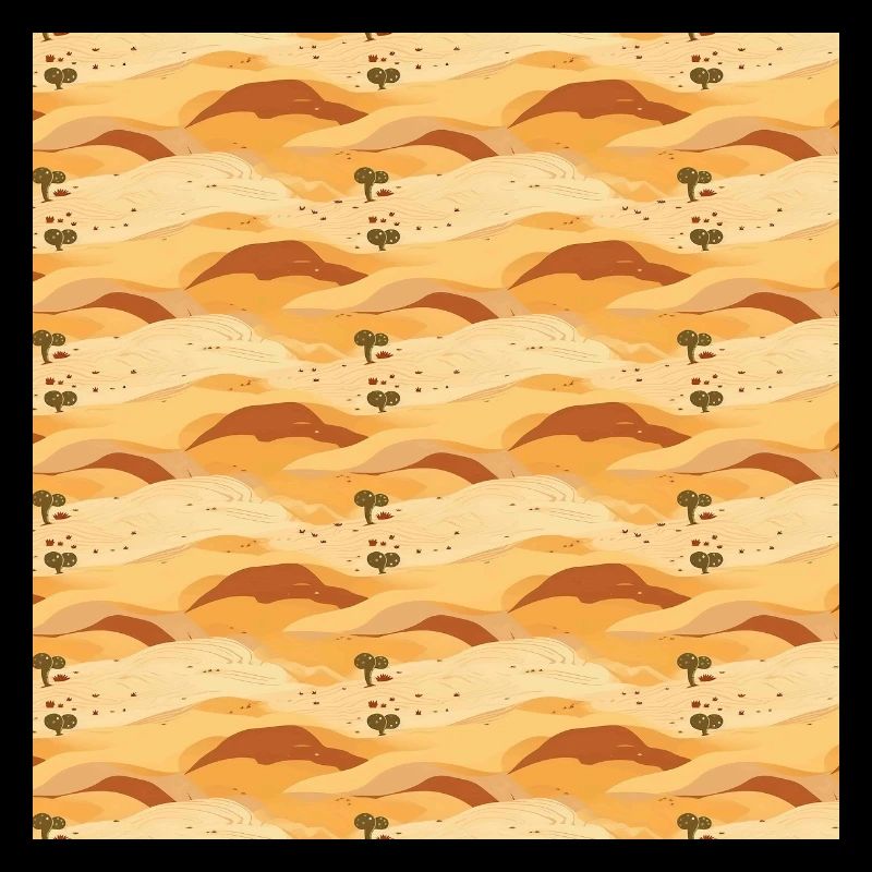 Desert Seamless Pattern Sand Sahara Dunes Arabic