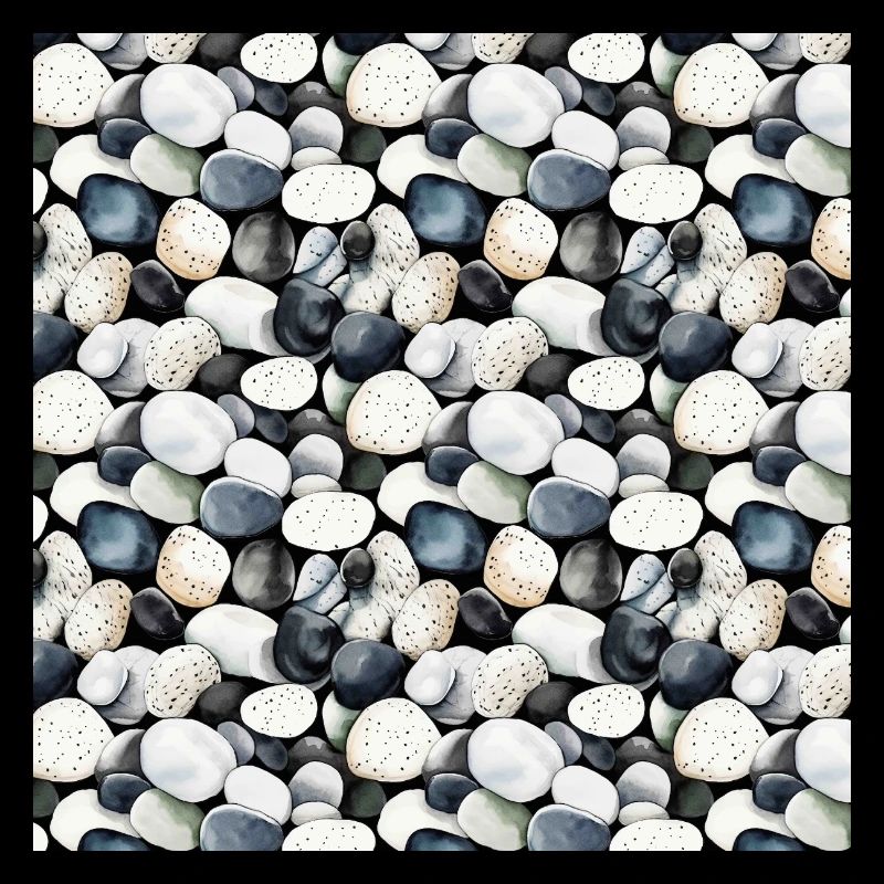 Smooth Stones Seamless Pattern Gemstones Polished