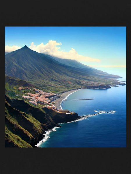Tropical Island Volcano