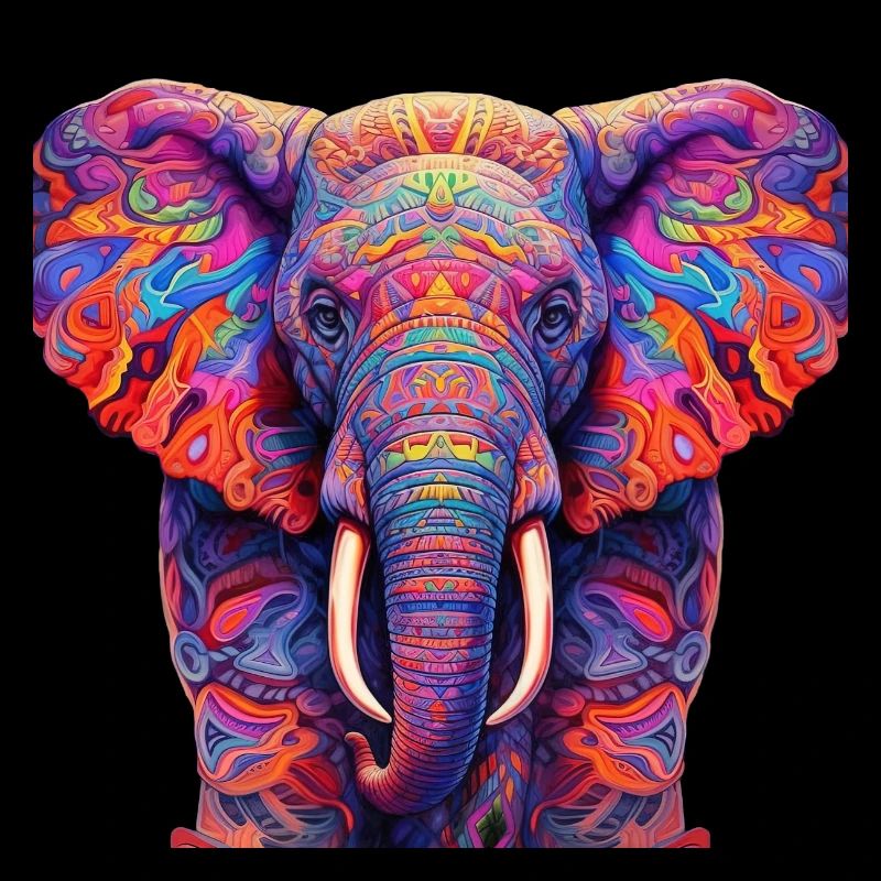 Eléphant psychédélique