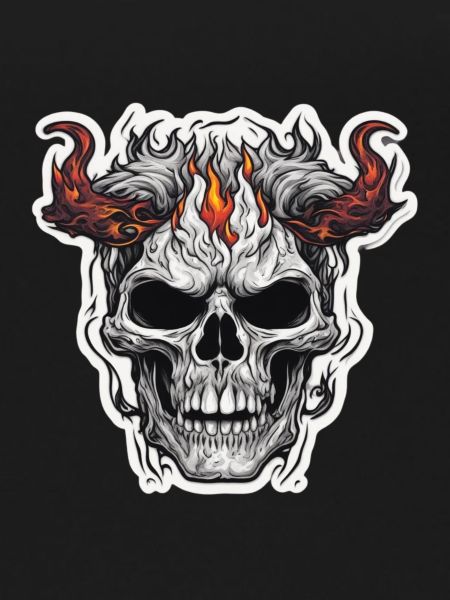 Horned skull