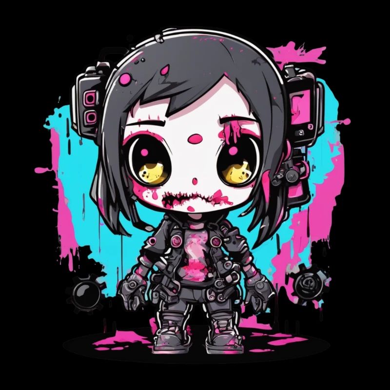 Futuristisches Zombie-Mädchen