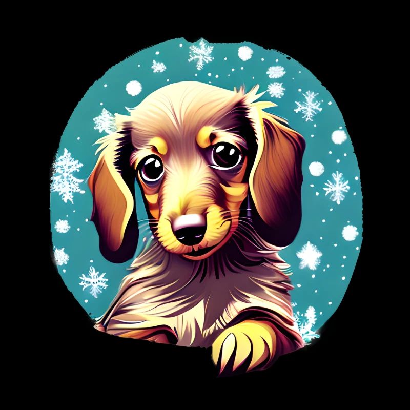 Teckel Chien Noël Teckel Chiot Hiver