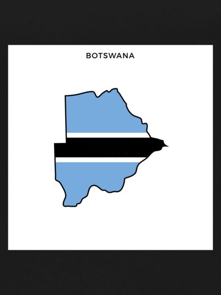 Botswana (Botsuana) Flagge, Map