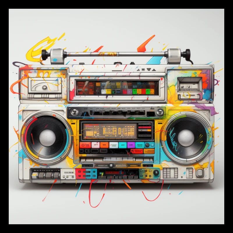 Old school Radio 90s with Graffiti