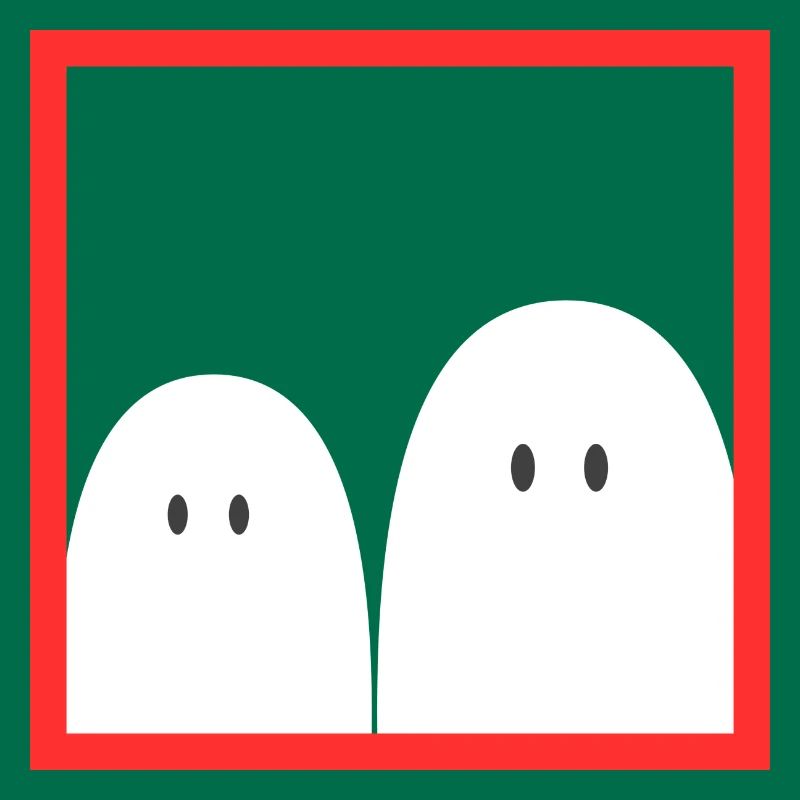 Ghost in a red frame