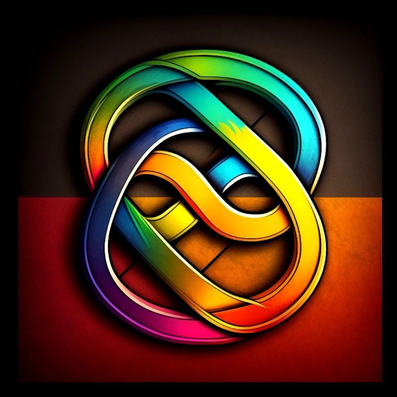 Bunte Formen im Regenbogen Farben Stil