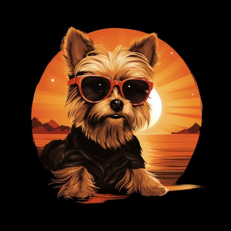 Yorkshire Terrier mit Sonnenbrille