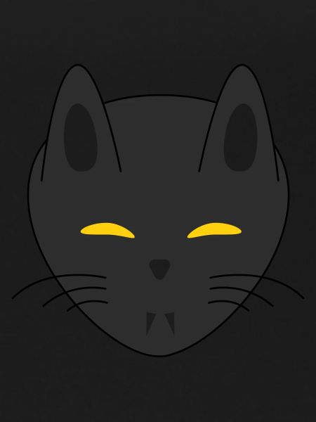 Halloween vampire cat