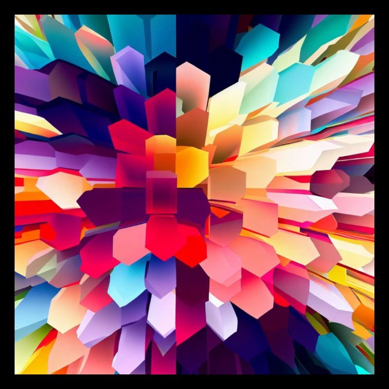 Bunter Hexagon-Rausch
