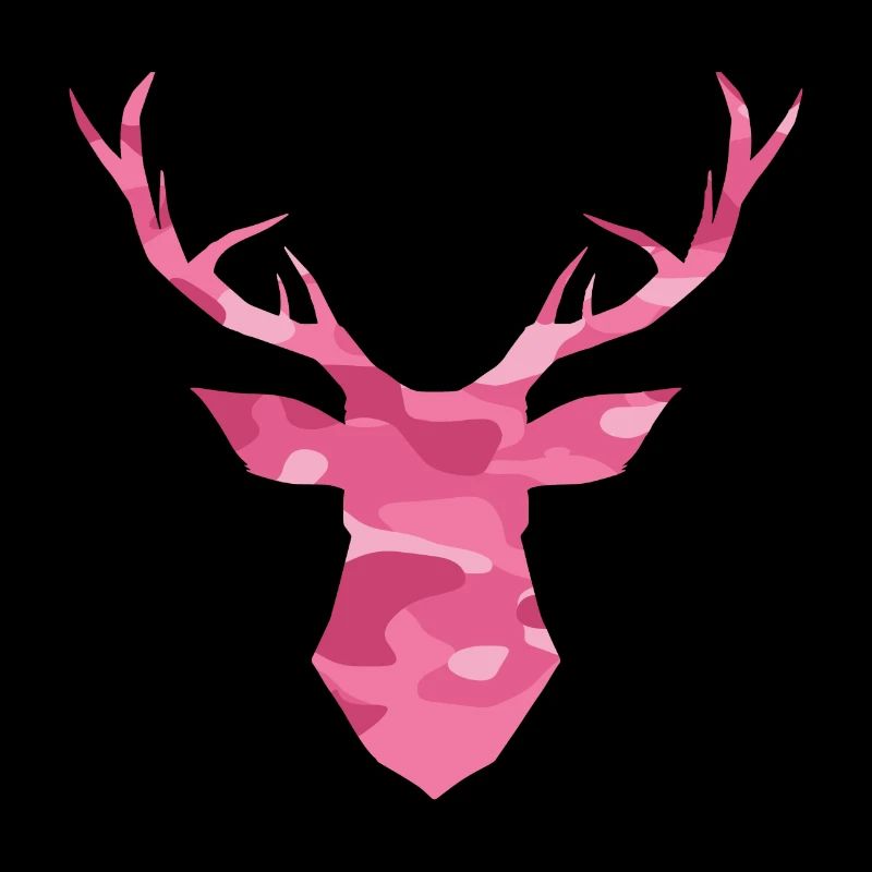 Tête de cerf camouflage camouflage rose