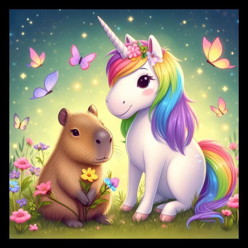 Capybara und Einhorn