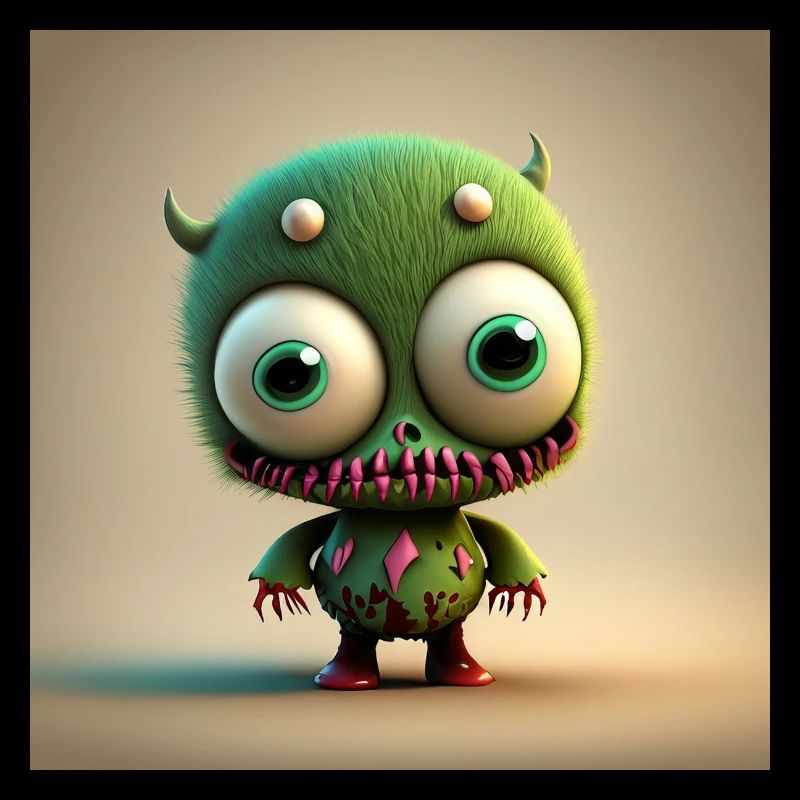 Joyeux Halloween mignon monstre langue de plaisir effrayant