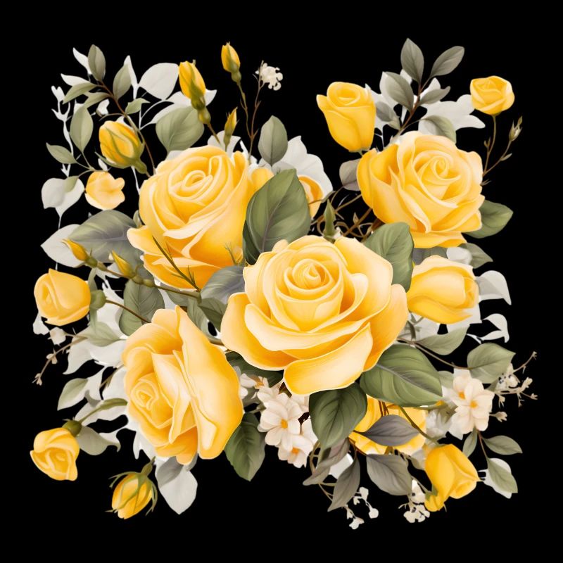 Un bouquet de fleurs jaune