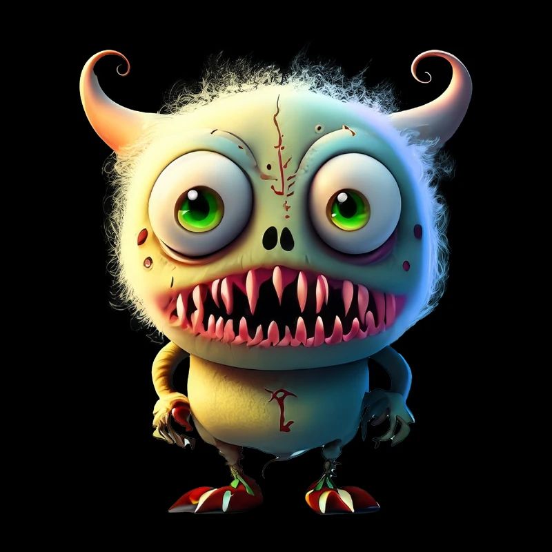 Joyeux Halloween mignon monstre langue de plaisir effrayant