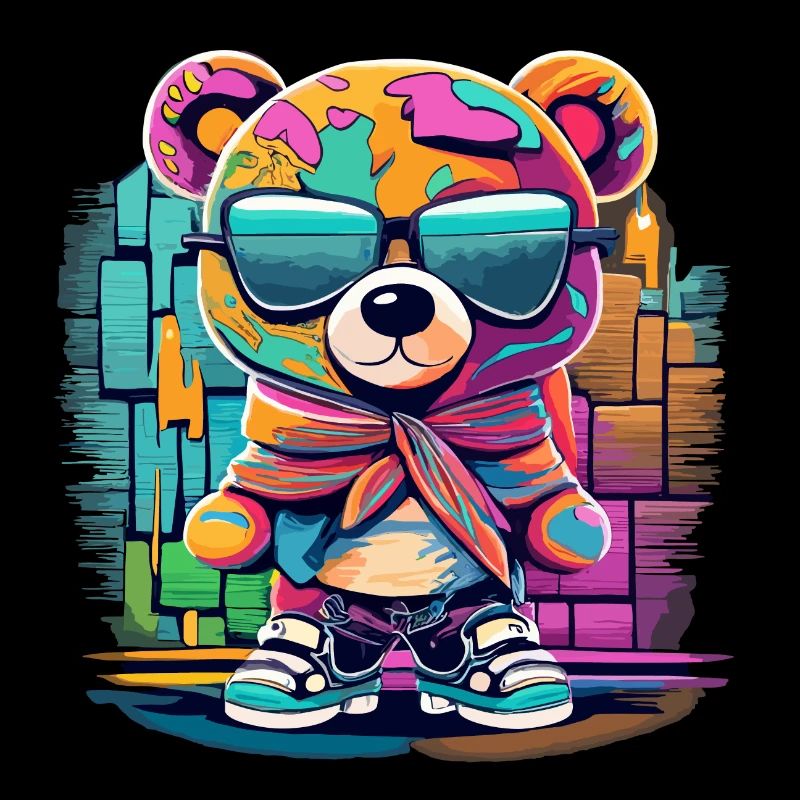 Ours en peluche Grafitti