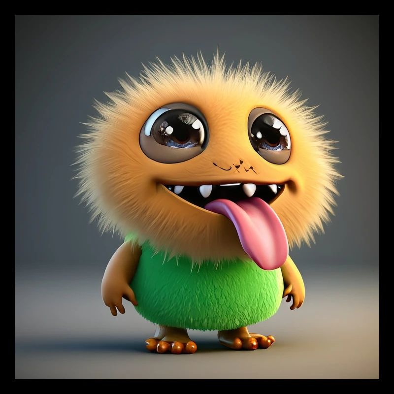 Joyeux Halloween mignon monstre langue de plaisir effrayant