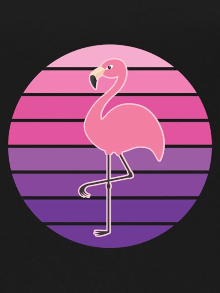 Flamingo Bird Retro Sunset