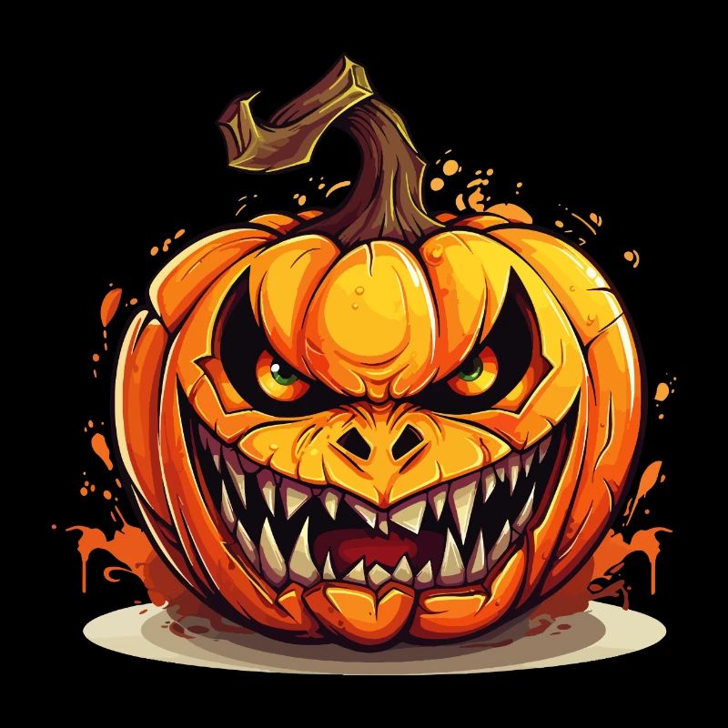 Halloween Pumpkin Head Spooky Spooky Horror