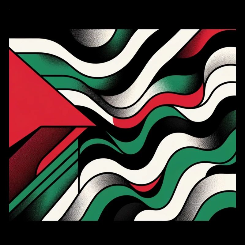 Jeu de couleurs Palestine : Design abstrait moderne