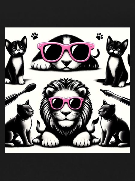 Lion et chat