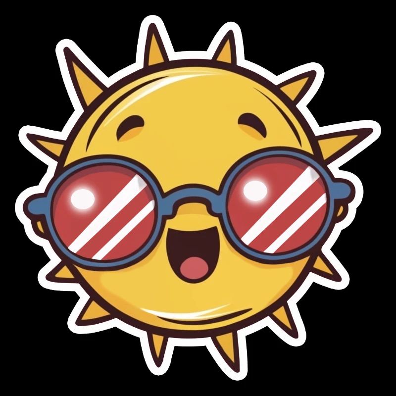 Kawaii Chibi Sun Drawing