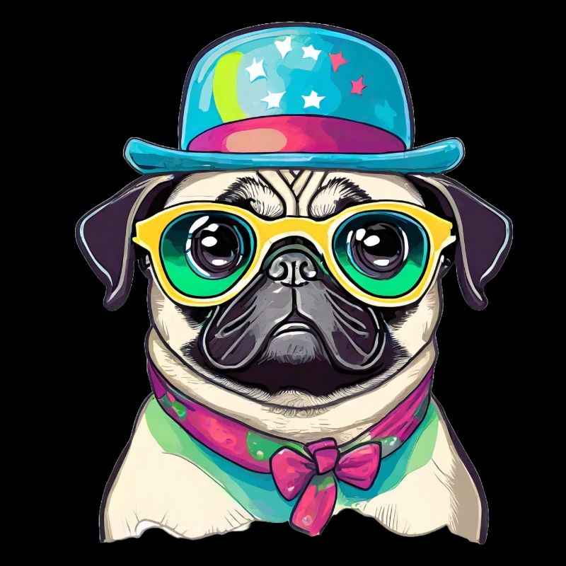 Un chien coloré