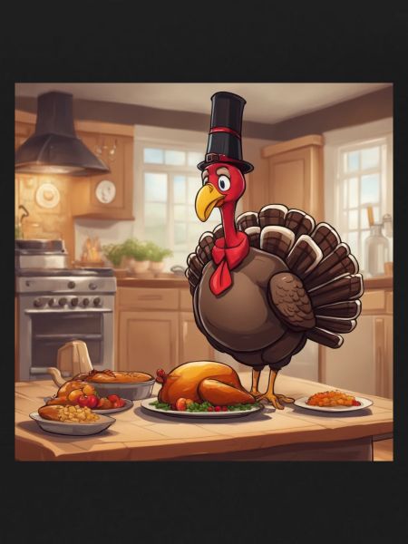 Turkey in Kitchen