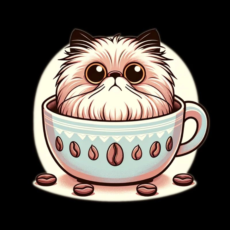 Chaton mignon dans une tasse de café