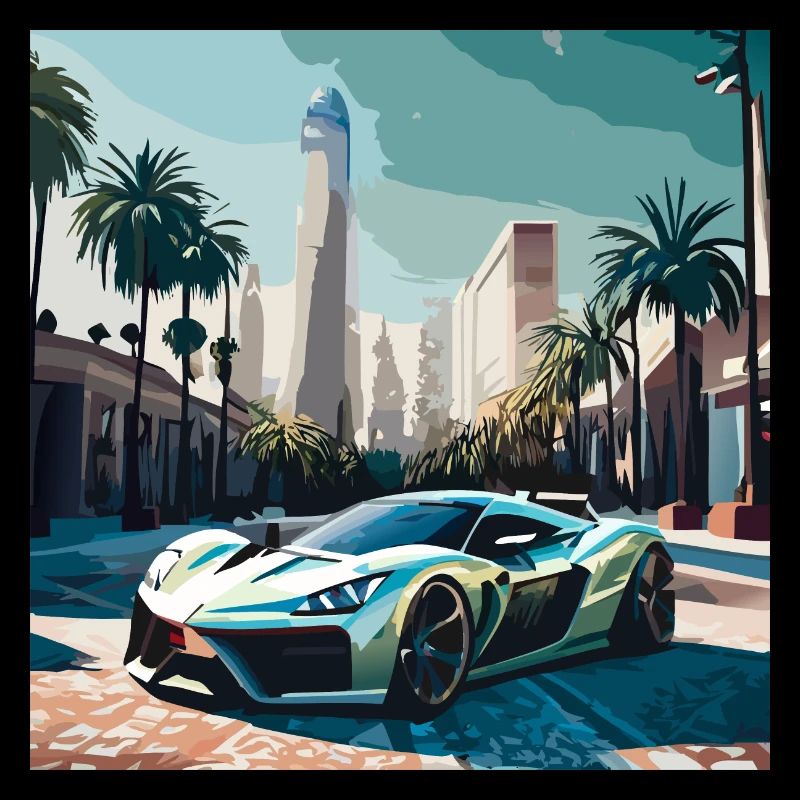 Voiture de course à Miami (Miami Collection)