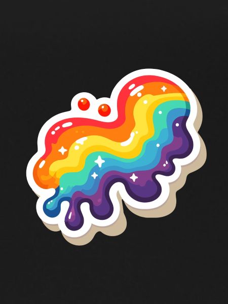 Rainbow Pouring Paint