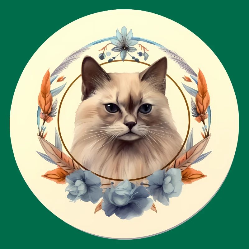 Burmesische Katze Boho Elemente, Katzen