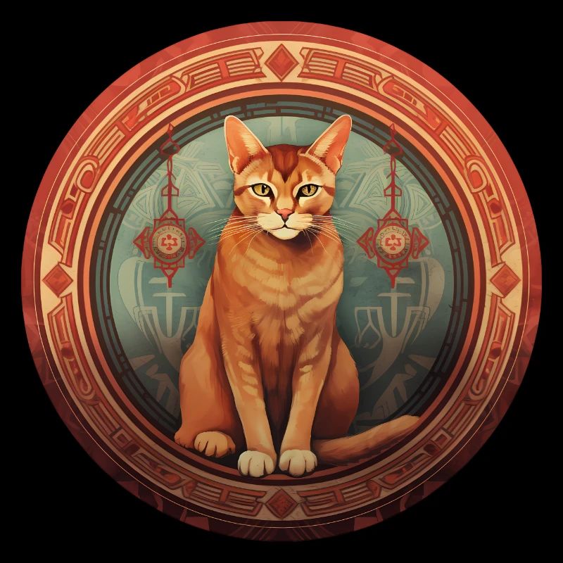 Abessinische Katze Boho Elemente, Liebeskatzen