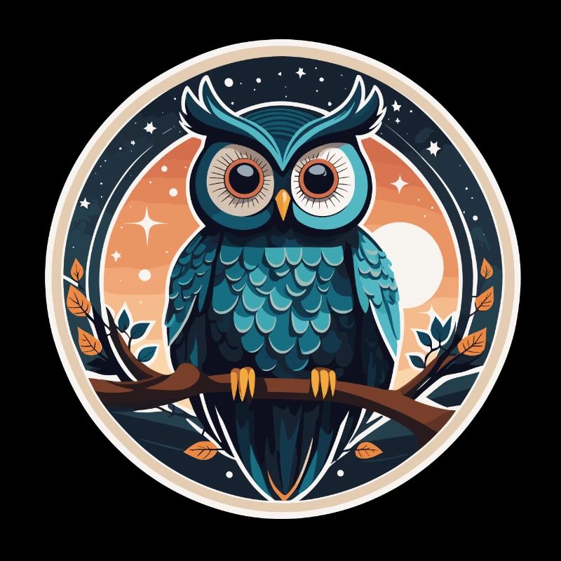 Dessin de Noël hibou