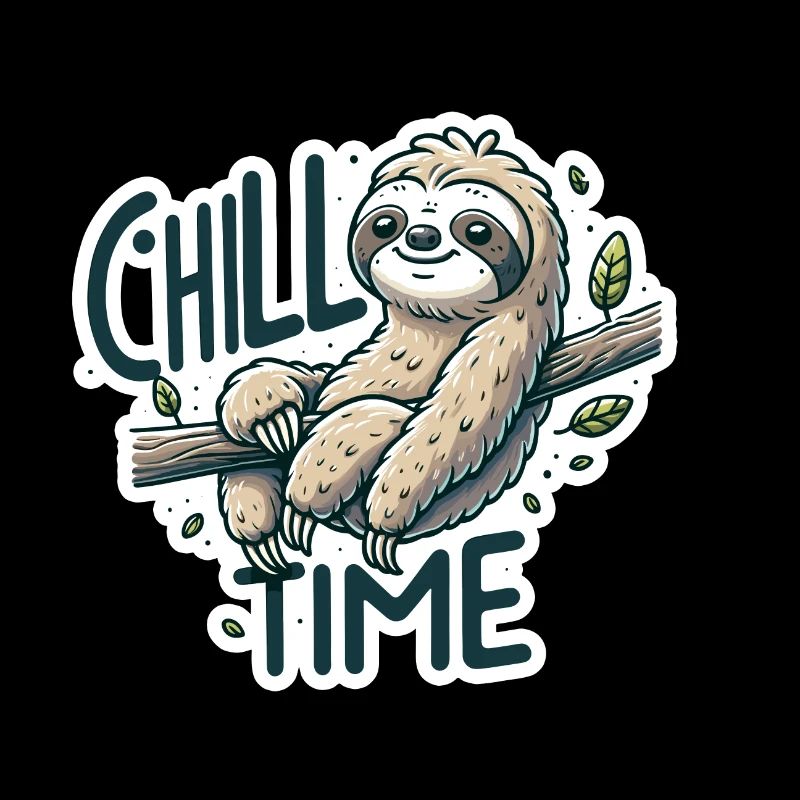 Chill Time - Sloth Illustration