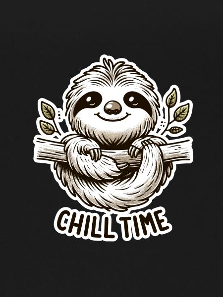 Chill Time - Sloth Illustration