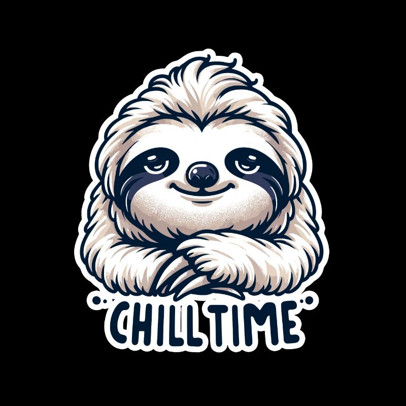 Chill Time - Sloth Illustration
