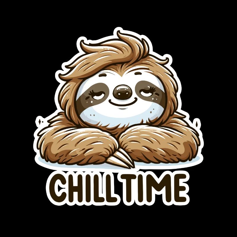 Chill Time - Sloth Illustration