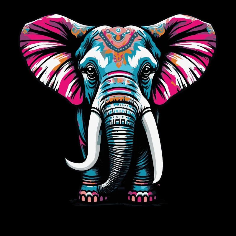 Éléphant coloré