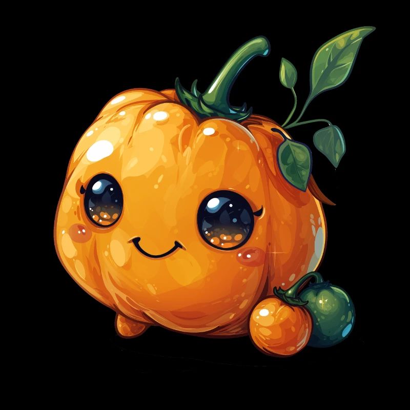 Style bande dessinée heureux citrouille