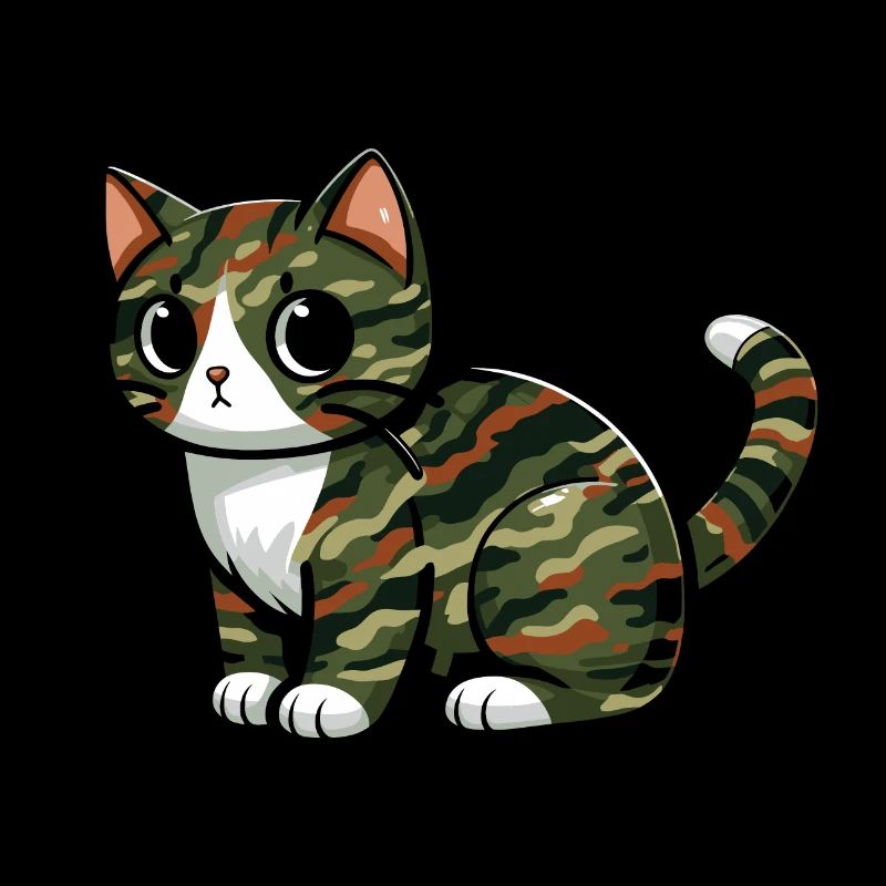 Camouflaged Cat