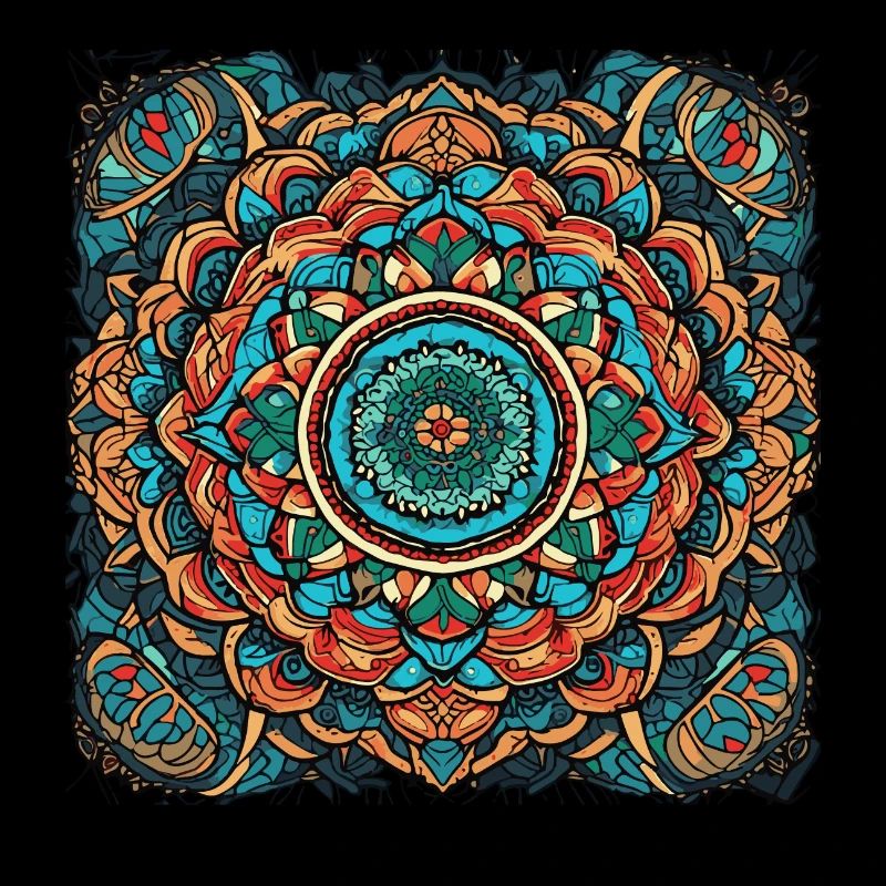 Mandala d’art de rue coloré