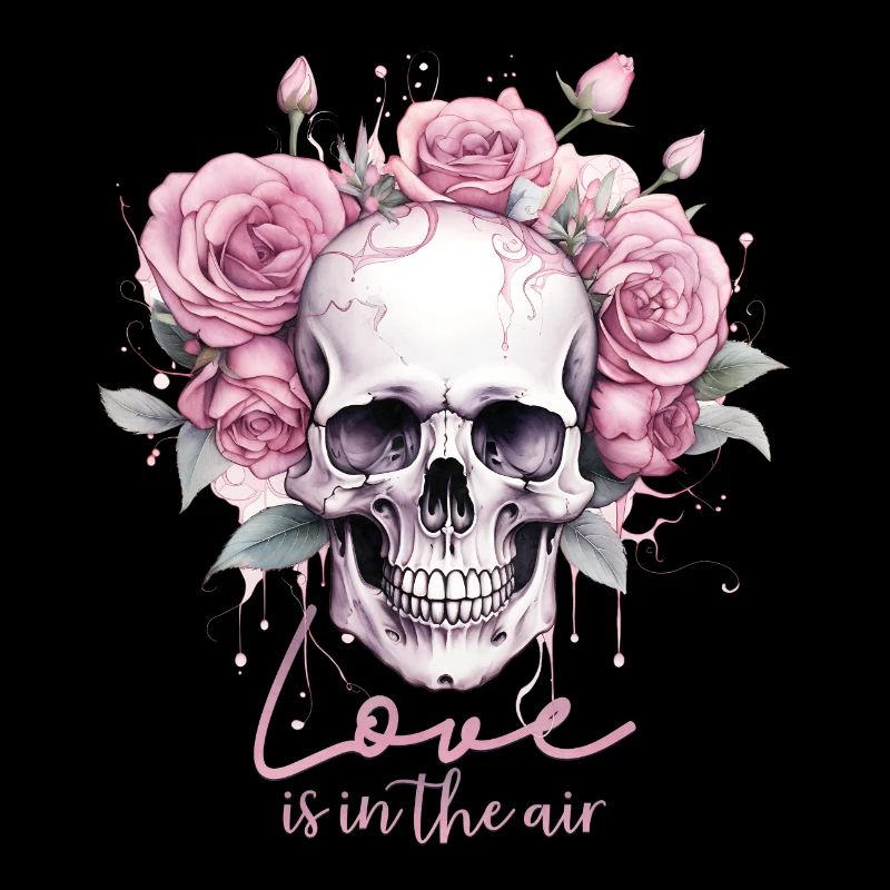 L’amour est dans l’air Saint Valentin squelette gothique