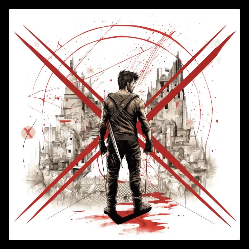 Comic Style "Red X"