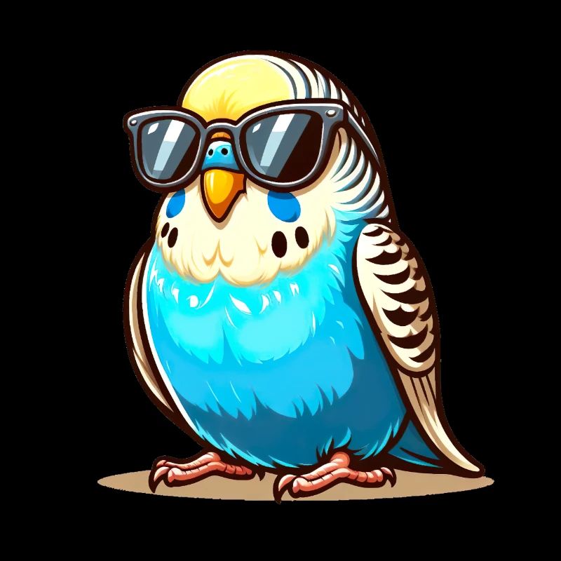 Perruche avec lunettes de soleil