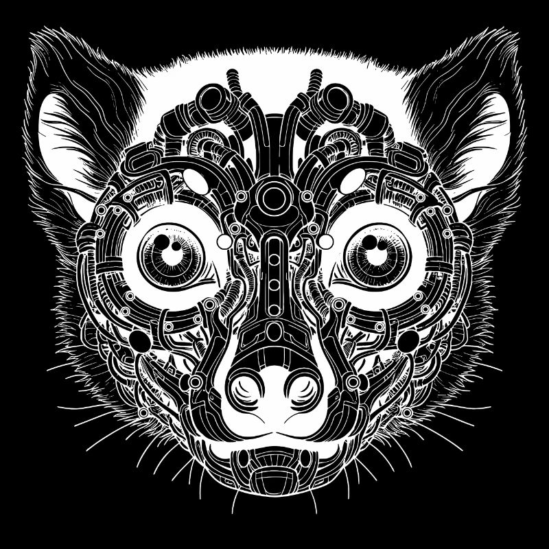Biomechanical Lemur - White Design